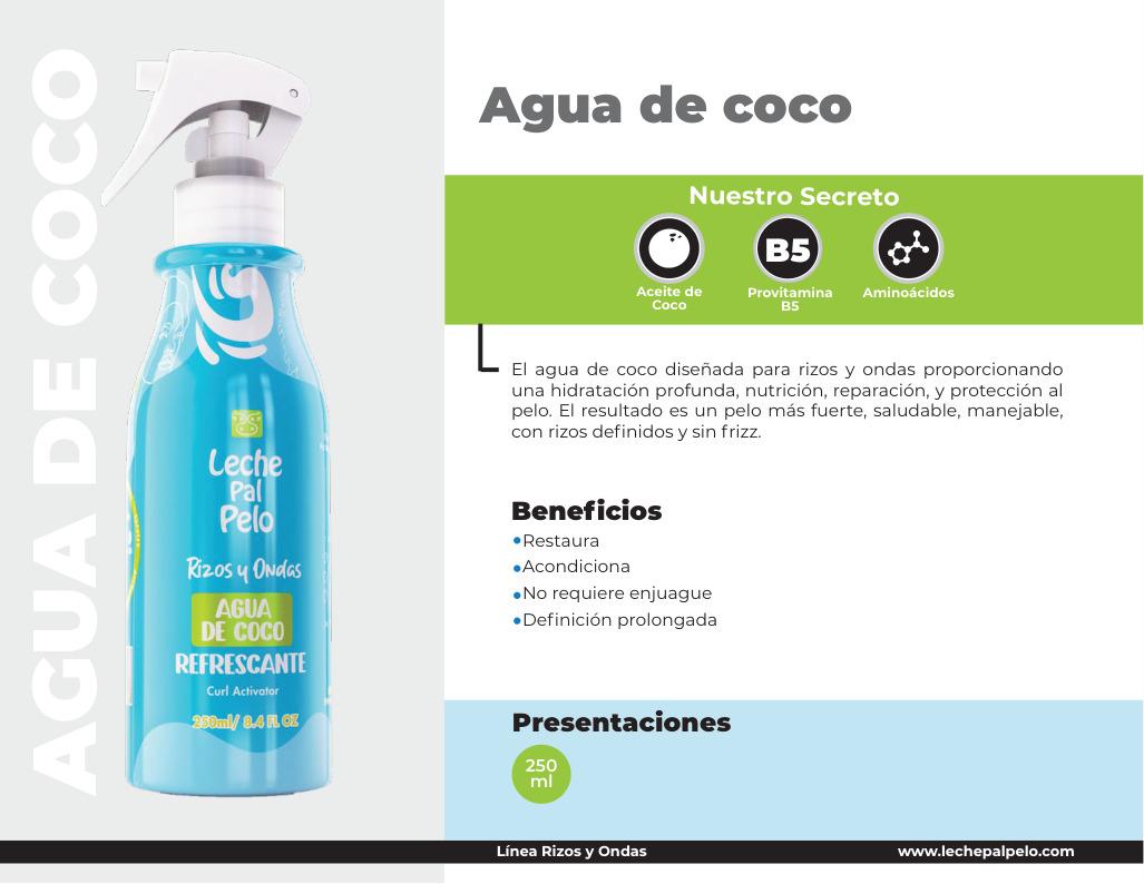 Agua de coco rizos y ondas